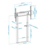 Tooq Supporto da pavimento fisso elettrico "Titan" 55-100" - Colore nero - immagine 5