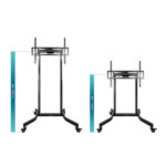 Tooq Supporto da pavimento con ruote elettriche "Lux" 55-100" - Colore nero - immagine 4