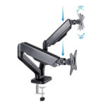 Tooq Supporto da tavolo per schermo - Rotazione 180º - Inclinazione - 2 bracci 17-32  - Colore nero - immagine 2