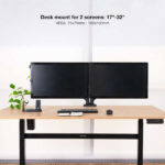 Tooq Supporto da tavolo per schermo - Rotazione 180º - Inclinazione - 2 bracci 17-32  - Colore nero - immagine 4