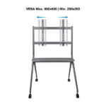 Tooq Supporto da pavimento con ruote per schermi "Istand" 50"-86" - Colore grigio - immagine 2