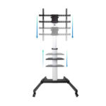 Tooq Supporto da pavimento con ruote TV HORIZ/VERT "Hera" 37-86" - Colore nero - immagine 2