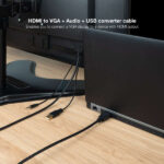 Nanocable Cavo convertitore HDMI a VGA+Jack3.5+USB-A 1,8 m - Colore nero - immagine 4