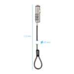Tooq Cavo di sicurezza Nano 2,5x6 mm Combinazione portatile - Colore grigio - immagine 3