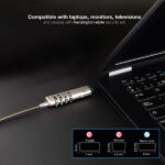 Tooq Cavo di sicurezza Nano 2,5x6 mm Combinazione portatile - Colore grigio - immagine 4