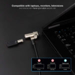 Tooq Cavo di sicurezza Nano 2,5x6 mm Chiave per laptop - Colore grigio - immagine 4