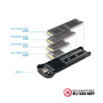 Tooq Box esterno M.2 NVME USB3.1 Gen2 Alluminio - Colore Nero - immagine 3