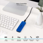 Tooq Box esterno M.2 NVME USB3.1 Gen2 Alluminio - Colore blu - immagine 4