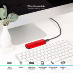 Tooq Box esterno M.2 NVME USB3.1 Gen2 Alluminio - Colore rosso - immagine 4