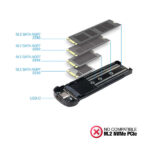 Tooq Box esterno M.2 CCS USB3.1 Gen1 Alluminio - Colore argento - immagine 3