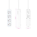 Nanocavo Regletta 4 prese - 1,4 m - Colore bianco - immagine 3