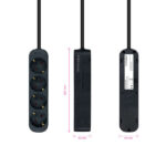Nanocavo Regletta 4 prese - 1,4 m - Colore nero - immagine 3