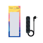 Nanocavo Regletta 4 prese - 1,4 m - Colore nero - immagine 4