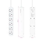 Nanocavo Regletta 6 prese - 1,4 m - Colore bianco - immagine 3