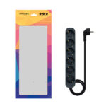 Nanocavo Regletta 6 prese - 1,4 m - Colore nero - immagine 4