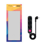 Nanocavo Regolatore 3 prese Interruttore 1,4 m - Colore nero - immagine 4