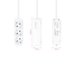 Nanocavo Regletta 3 prese - 1,4 m - Colore bianco - immagine 3