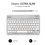 Windows e Smart TV - Design sottile da 6 mm - Tasti tipo chiclet - Batteria a lunga durata - Colore argento