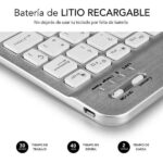 Tastiera Smart Bluetooth Subblim - Ultrasottile e ultraleggera - Connettività wireless Bluetooth 30 - Compatibile con Apple, Android, Windows e Smart TV - Design sottile da 6 mm - Tasti tipo chiclet - Batteria a lunga durata - Colore argento - immagine 4
