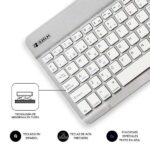 Tastiera Smart Bluetooth Subblim - Ultrasottile e ultraleggera - Connettività wireless Bluetooth 30 - Compatibile con Apple, Android, Windows e Smart TV - Design sottile da 6 mm - Tasti tipo chiclet - Batteria a lunga durata - Colore argento - immagine 5