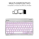 Subblim Tastiera Smart Backlit Bt - Connettività Bluetooth 30 - Illuminazione regolabile in 7 colori - Design sottile da 6 mm - Tecnologia a membrana ad alta precisione - Batteria a lunga durata - Colore grigio - immagine 2