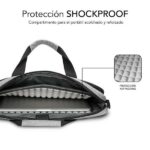 Subblim Borsa per computer portatile - Design elegante per portatili fino a 15,6" - Sistema di protezione Air Padding - Doppia cerniera - Scomparti separati - Grande capacità di stoccaggio - Colore grigio - immagine 3