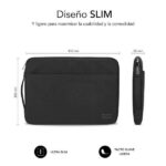 Subblim Custodia Urban 15,6" - Protezione elegante e funzionale - Tessuto in poliestere 600D - Interno imbottito in schiuma - Colore nero - immagine 4