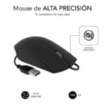Mouse Business Subblim con cavo - Design ultrasottile ed ergonomico - Tecnologia Silent Click - Colore nero opaco - immagine 3