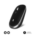 Subblim Mouse wireless Mini - Design ergonomico ed elegante - Connessione USB Plug & Play - Tecnologia Silent Click - Ambidestro - Risoluzione regolabile - Resistente e portatile - Colore nero - immagine 2