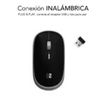 Subblim Mouse wireless Mini - Design ergonomico ed elegante - Connessione USB Plug & Play - Tecnologia Silent Click - Ambidestro - Risoluzione regolabile - Resistente e portatile - Colore nero - immagine 3