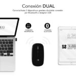 Subblim Mouse Dual Flat - Doppia connettività - Tecnologia Silent Click - Batteria a lunga durata - Design elegante - Colore nero - immagine 2