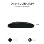 Subblim Mouse Dual Flat - Doppia connettività - Tecnologia Silent Click - Batteria a lunga durata - Design elegante - Colore nero - immagine 3