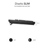 Tastiera Subblim Business Slim Silenziosa con cavo USB - Design ergonomico e tasti piatti a basso profilo - Resistente agli schizzi - Battute silenziose - Colore nero - immagine 3