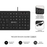 Tastiera Subblim Business Slim Silenziosa con cavo USB - Design ergonomico e tasti piatti a basso profilo - Resistente agli schizzi - Battute silenziose - Colore nero - immagine 4