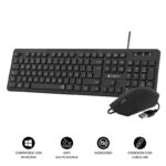 Subblim Combo Business Slim Silencioso con cavo USB - Tastiera e mouse - Tasti ergonomici a basso profilo - Resistente agli schizzi - Tasti silenziosi - Design ergonomico - Colore nero - immagine 2
