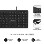 Subblim Combo Business Slim Silencioso con cavo USB - Tastiera e mouse - Tasti ergonomici a basso profilo - Resistente agli schizzi - Tasti silenziosi - Design ergonomico - Colore nero - immagine 4