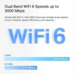 Mercusys H80X Sistema Wi-Fi 6 Mesh AX3000 Dual Band - 2 unità Halo - Copertura fino a 650 m² - 3 porte Gigabit per unità Halo - Colore bianco - immagine 5