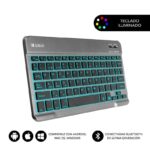 Subblim Tastiera retroilluminata BT - Spessore 6 mm - Connettività Bluetooth 3.0 - Tasti ad alta precisione - Batteria ricaricabile agli ioni di litio - Colore grigio - immagine 2