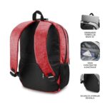 Subblim Zaino Urban Lock System - Sinonimo di sicurezza - Eccellente capacità organizzativa - Connettore USB per Powerbank - Design resistente - Cinghie ergonomiche - Colore rosso - immagine 4