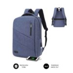 Subblim Zaino per laptop City Backpack - 15,6" - Scomparto imbottito - Resistente all'acqua - Porta USB - Colore blu - immagine 3