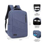 Subblim Zaino per laptop City Backpack - 15,6" - Scomparto imbottito - Resistente all'acqua - Porta USB - Colore blu - immagine 4