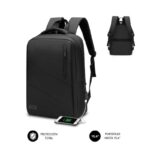 6" - Scomparto imbottito - Resistente all'acqua - Porta USB - Colore nero