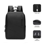 Subblim Zaino per laptop City Backpack 15,6" - Scomparto imbottito - Resistente all'acqua - Porta USB - Colore nero - immagine 3