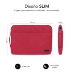 Subblim Custodia Urban - 300 mm - Sottile e leggera - Protezione rinforzata - Tasca frontale - Resistente agli urti e ai liquidi - Colore rosso - immagine 5