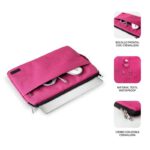Subblim Custodia URBAN - 410 mm - Maniglia retrattile - Sottile e leggera - Protezione rinforzata - Tasca frontale - Resistente agli urti e ai liquidi - Colore rosa - immagine 3