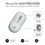 Subblim Mouse wireless Mini - 54 mm x 25 mm - Silenzioso - Precisione regolabile - Finiture di qualità - Ambidestro - 4 pulsanti - Risparmio energetico - Colore bianco - immagine 5