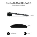 Subblim Combo Multidispositivo - Tastiera e mouse - Tecnologia wireless Bluetooth e radiofrequenza 2.4G - Mouse con batteria ricaricabile e 3 livelli di DPI regolabili - Colore nero - immagine 4