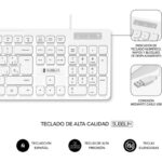 Subblim Combo Business Slim Silencioso - Tastiera e mouse - Ergonomico e resistente agli schizzi - Connettore USB Plug & Play - Mouse con precisione di 1200 DPI - Colore bianco - immagine 3