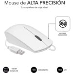 Subblim Combo Business Slim Silencioso - Tastiera e mouse - Ergonomico e resistente agli schizzi - Connettore USB Plug & Play - Mouse con precisione di 1200 DPI - Colore bianco - immagine 4