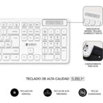 Subblim Combo Business Slim - Tastiera e mouse wireless - Ergonomici e silenziosi - 2,4G - Colore bianco - immagine 4